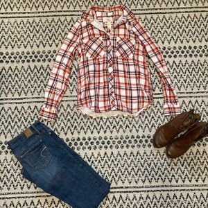 Forever 21 Multicolor Plaid Shirt 🌿